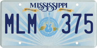 MS license plate MLM375