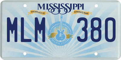 MS license plate MLM380