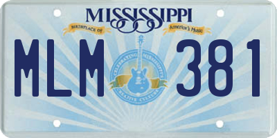 MS license plate MLM381