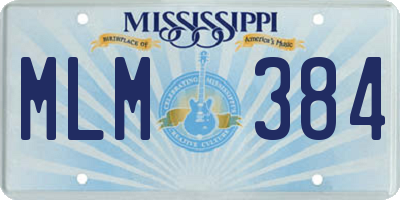 MS license plate MLM384