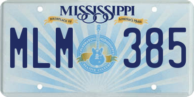 MS license plate MLM385