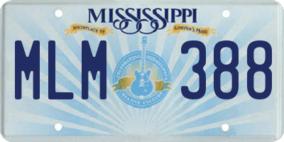 MS license plate MLM388