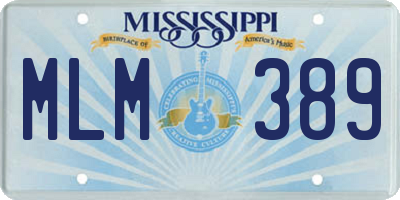 MS license plate MLM389
