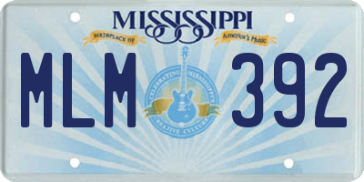 MS license plate MLM392