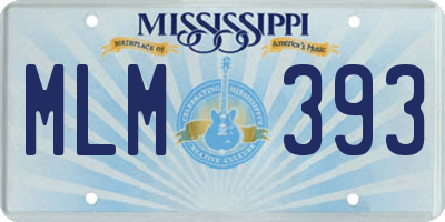 MS license plate MLM393
