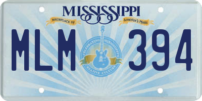 MS license plate MLM394