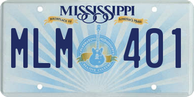 MS license plate MLM401