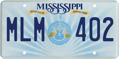 MS license plate MLM402