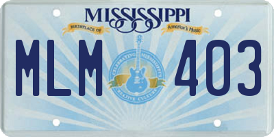 MS license plate MLM403