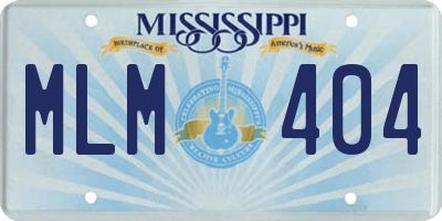 MS license plate MLM404
