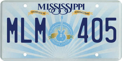 MS license plate MLM405