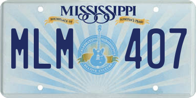 MS license plate MLM407