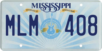 MS license plate MLM408