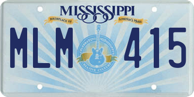 MS license plate MLM415