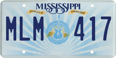 MS license plate MLM417