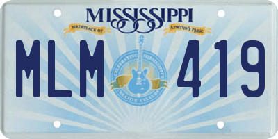 MS license plate MLM419