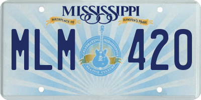 MS license plate MLM420