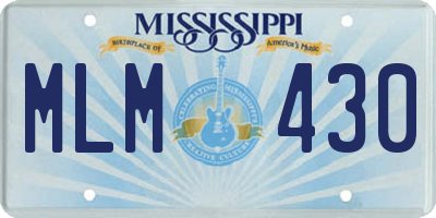 MS license plate MLM430