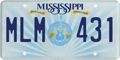 MS license plate MLM431