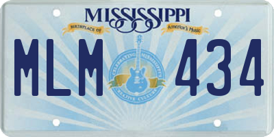 MS license plate MLM434