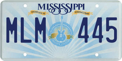 MS license plate MLM445