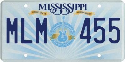 MS license plate MLM455