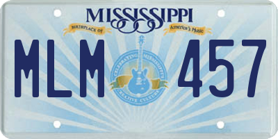 MS license plate MLM457
