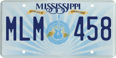 MS license plate MLM458