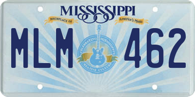 MS license plate MLM462