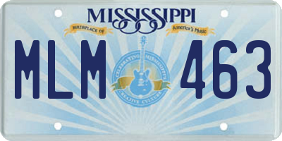 MS license plate MLM463