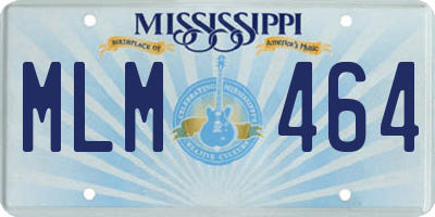 MS license plate MLM464