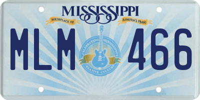 MS license plate MLM466