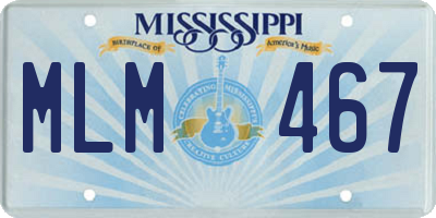 MS license plate MLM467