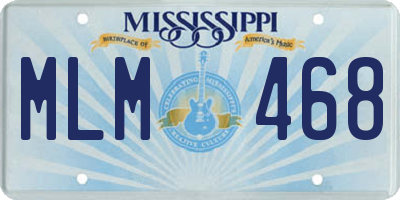 MS license plate MLM468