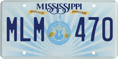 MS license plate MLM470