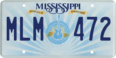 MS license plate MLM472