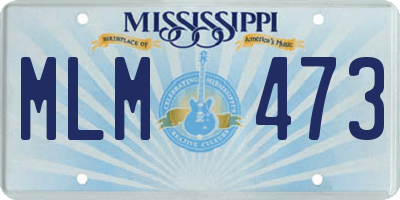 MS license plate MLM473