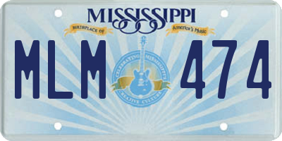 MS license plate MLM474