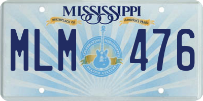 MS license plate MLM476