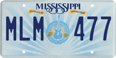 MS license plate MLM477