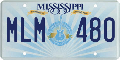 MS license plate MLM480