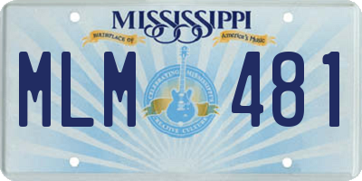 MS license plate MLM481