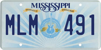 MS license plate MLM491