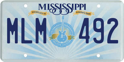 MS license plate MLM492