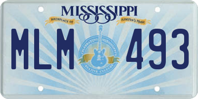MS license plate MLM493