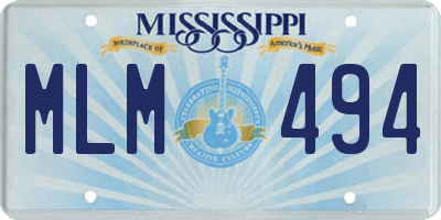 MS license plate MLM494