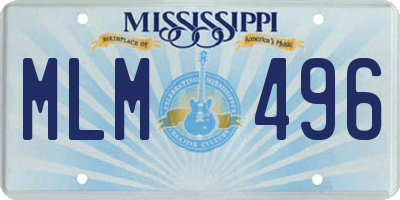 MS license plate MLM496