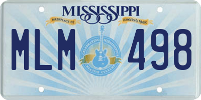 MS license plate MLM498