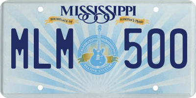 MS license plate MLM500
