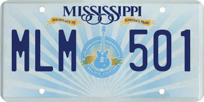 MS license plate MLM501